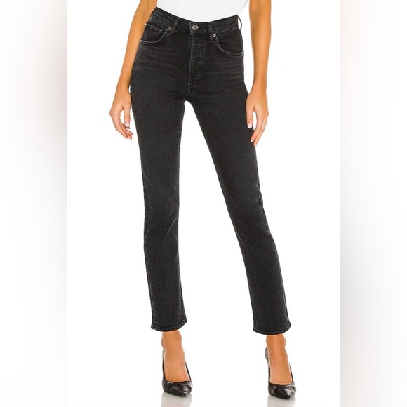 AGOLDE Riley High Rise Straight Crop Jeans size 28 - Picture 1 of 10